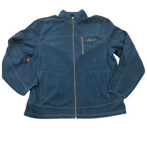 Greg Norman Full Zip Fleece Tasso Elba Teal Jacket Size Medium